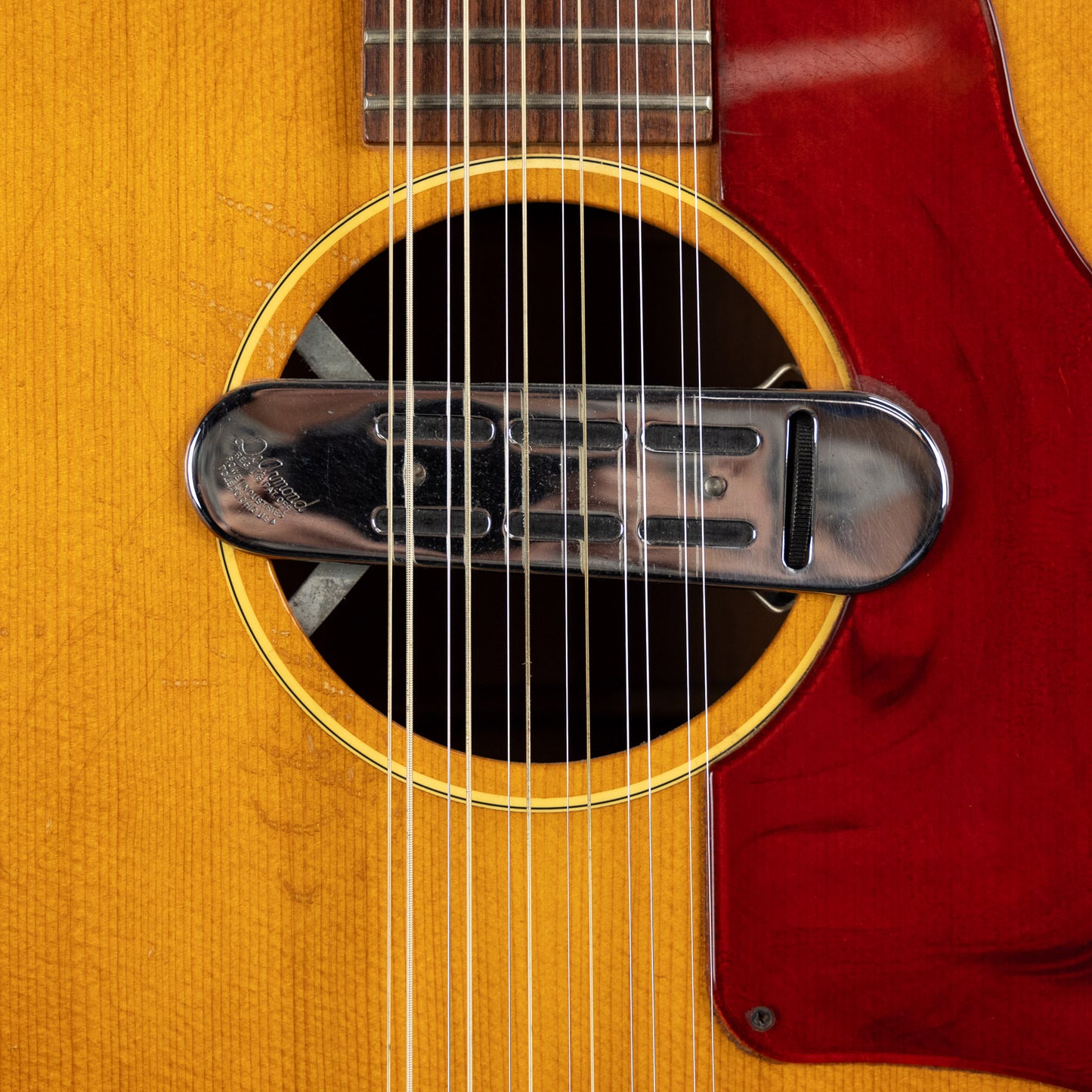 Vintage Gibson B-25-12 12-String Acoustic Guitar with DeArmond Magnetic Pickup