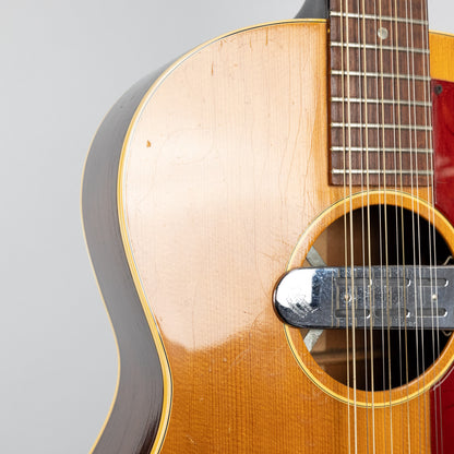 Vintage Gibson B-25-12 12-String Acoustic Guitar with DeArmond Magnetic Pickup