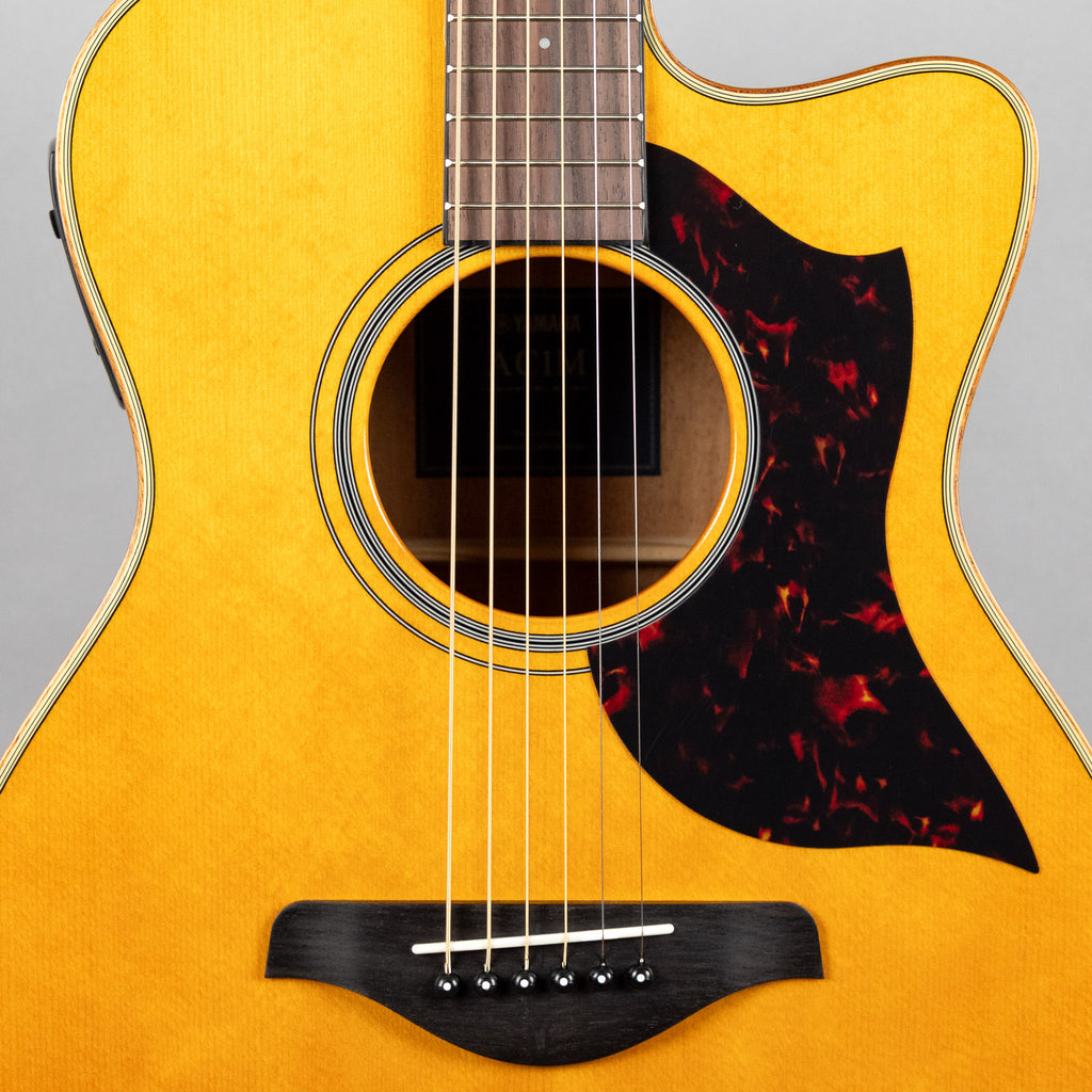 Yamaha AC1M Small Body Cutaway Acoustic/Electric Guitar, Vintage Natural