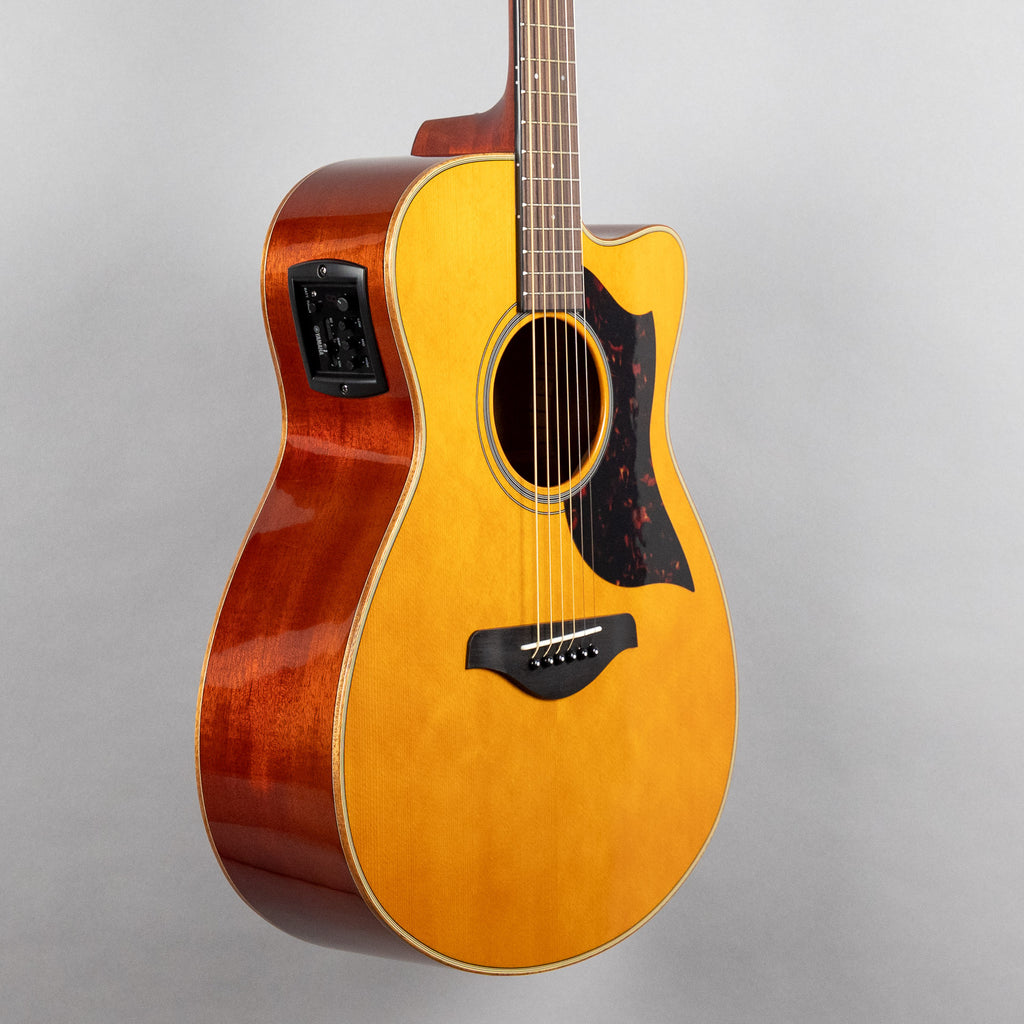 Yamaha AC1M Small Body Cutaway Acoustic/Electric Guitar, Vintage Natural