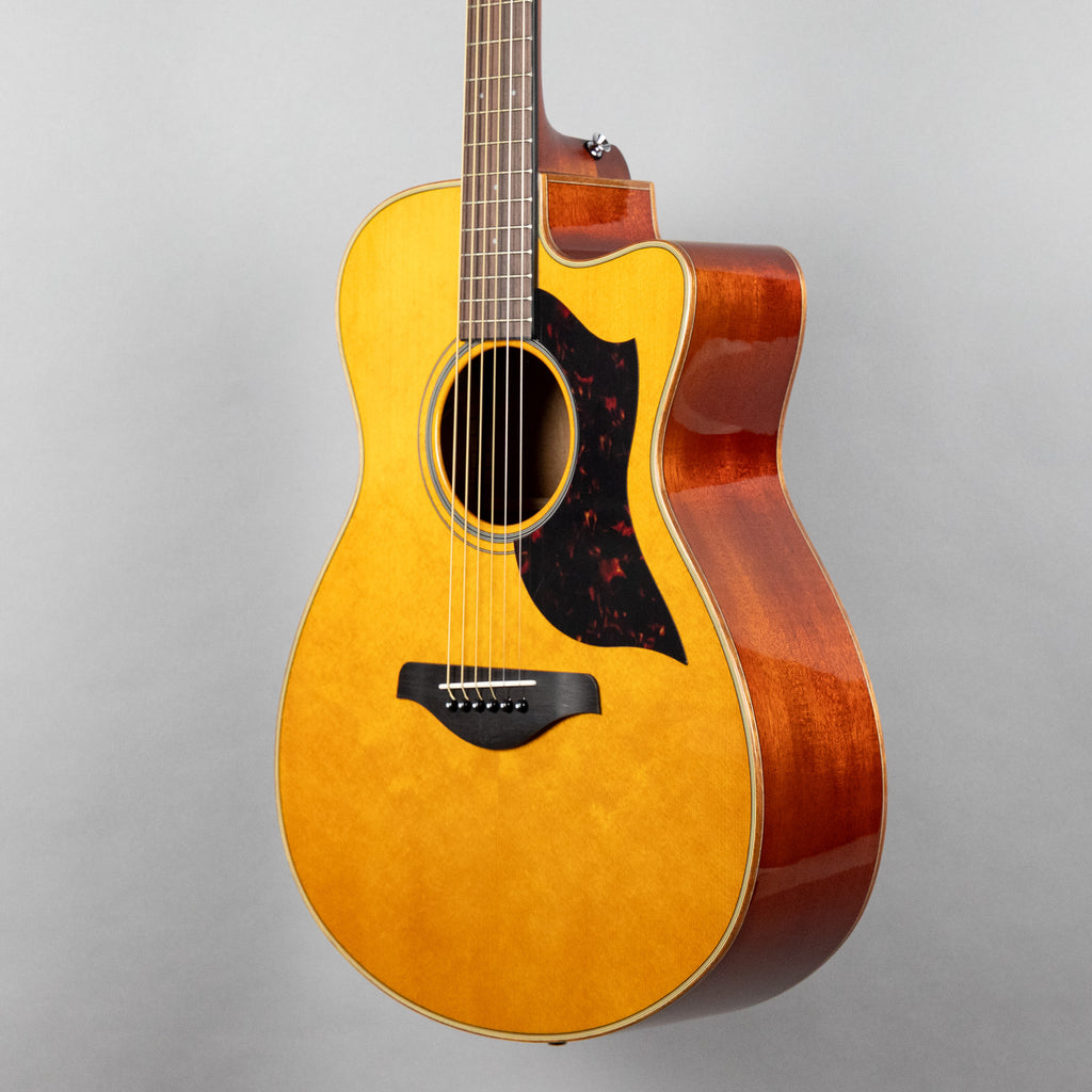 Yamaha AC1M Small Body Cutaway Acoustic/Electric Guitar, Vintage Natural