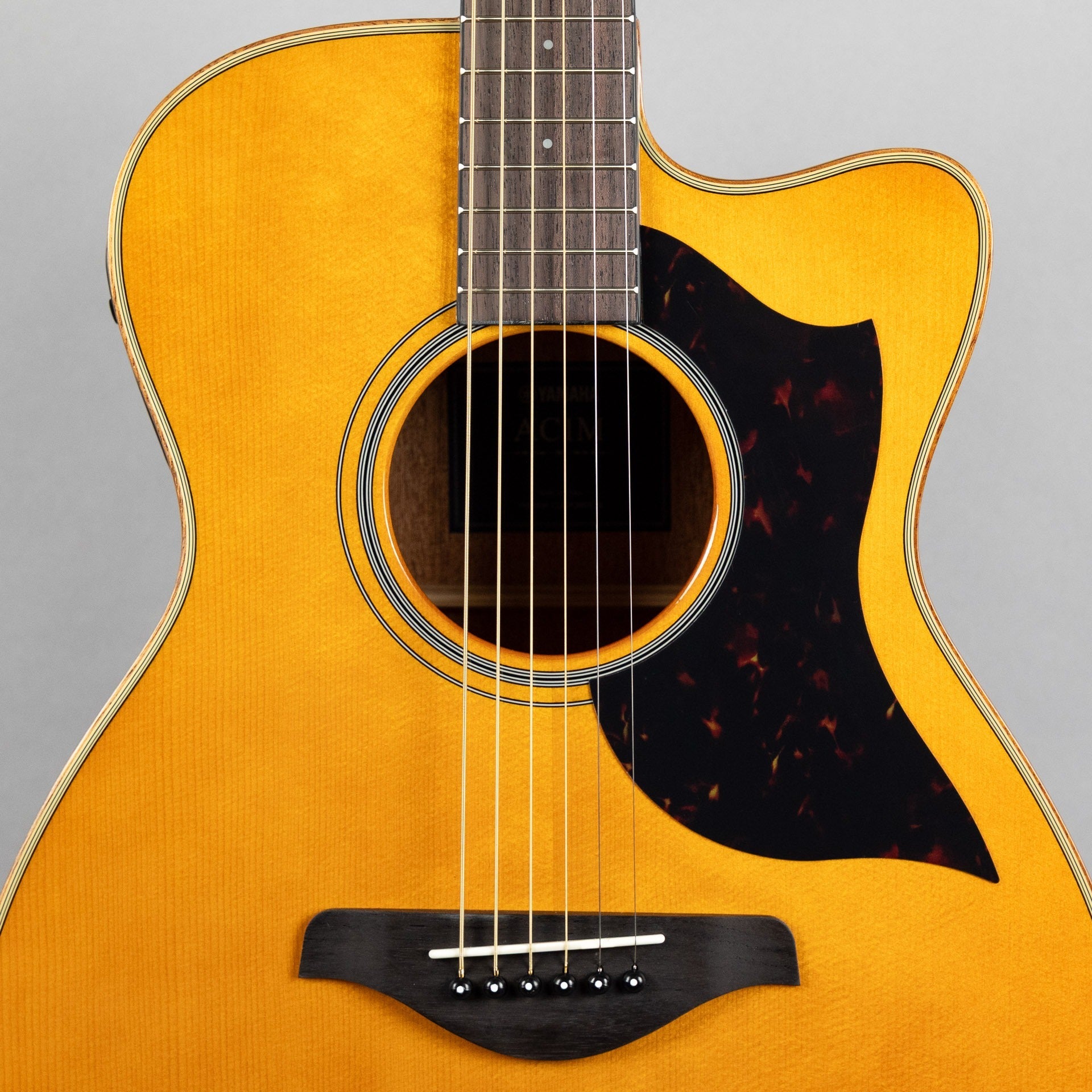 Yamaha AC1M Small Body Cutaway Acoustic/Electric Guitar, Vintage Natural