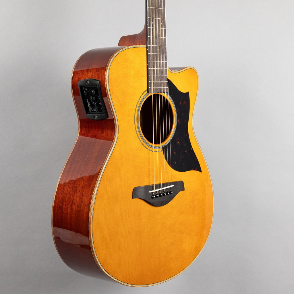 Yamaha AC1M Small Body Cutaway Acoustic/Electric Guitar, Vintage Natural