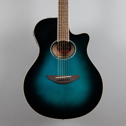Yamaha APX600 Thinline Cutaway Acoustic Guitar in Oriental Blue Burst