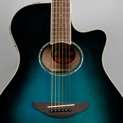Yamaha APX600 Thinline Cutaway Acoustic Guitar in Oriental Blue Burst