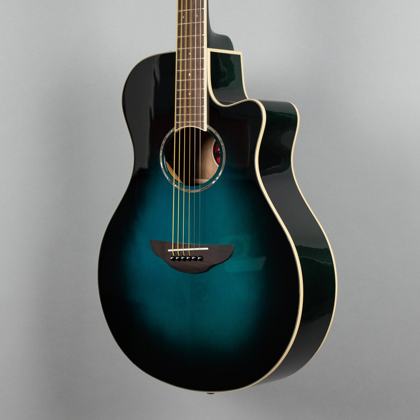 Yamaha APX600 Thinline Cutaway Acoustic Guitar in Oriental Blue Burst