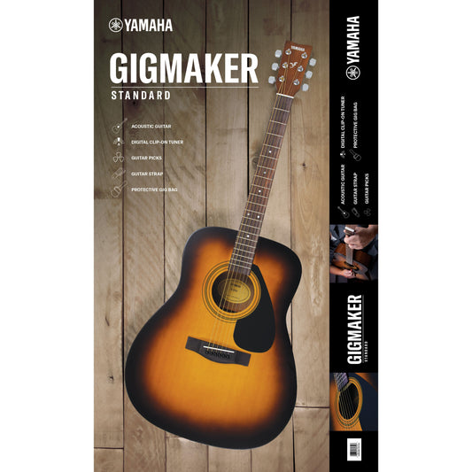 Yamaha GigMaker Standard Acoustic Guitar Pack, Tobacco Brown Sunburst