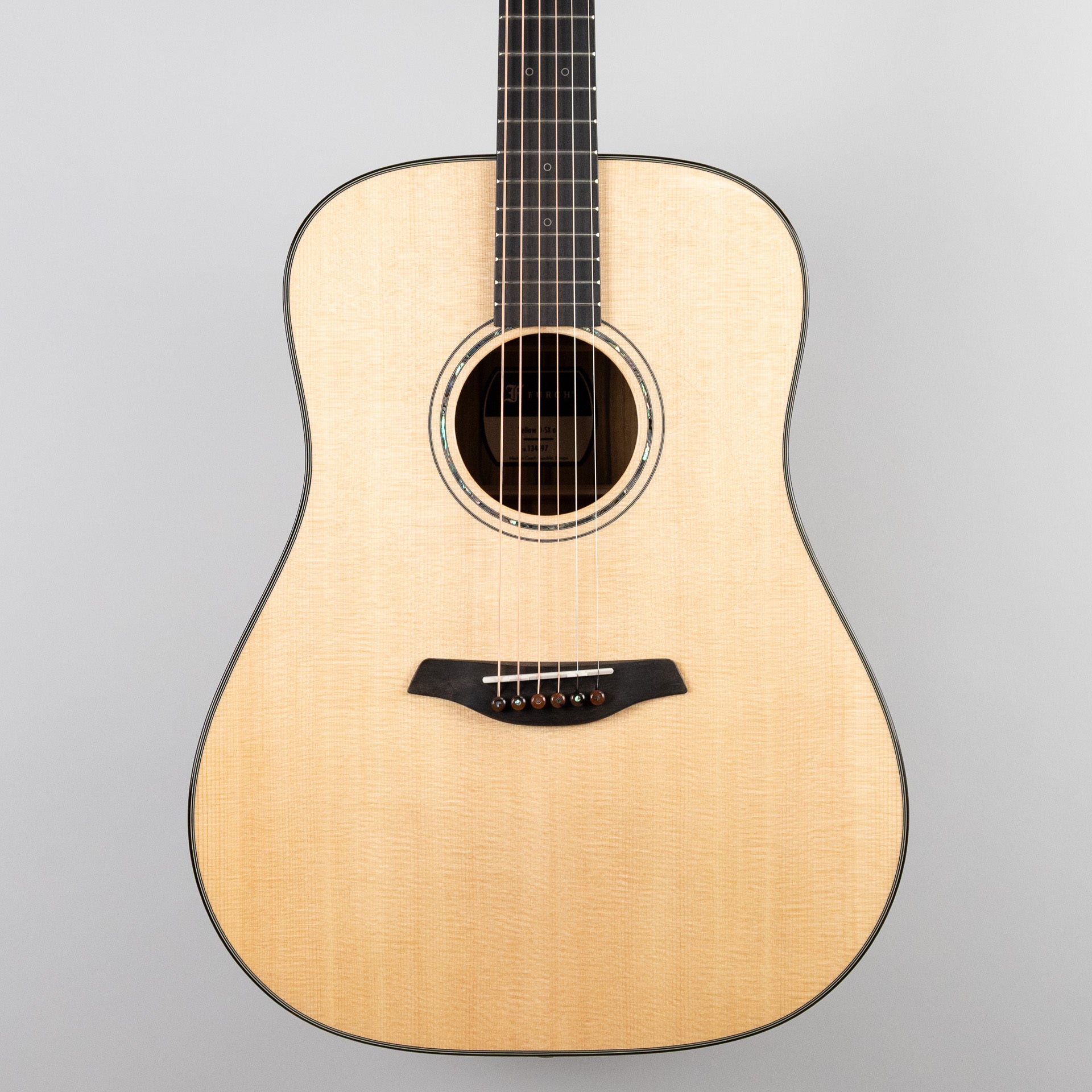 Yellow D-SXa Brown Ebony, Back Stage Exotic Tonewood Series Dreadnaught with Hard Case