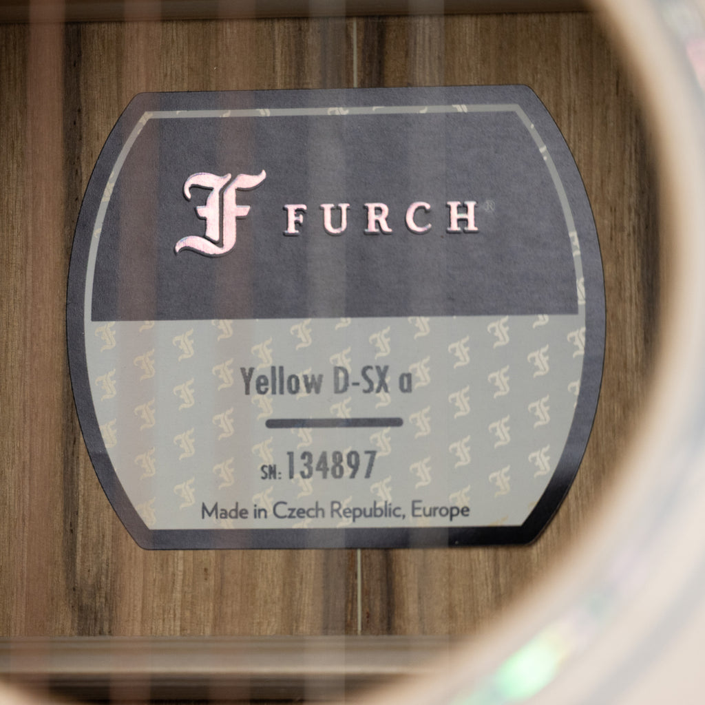 Yellow D-SXa Brown Ebony, Back Stage Exotic Tonewood Series Dreadnaught with Hard Case