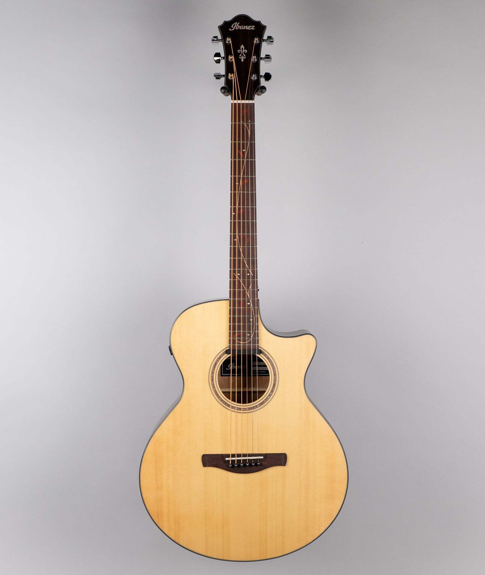 Ibanez AE275BT-LGS Baritone Acoustic/Electric Guitar in Natural Low Gloss