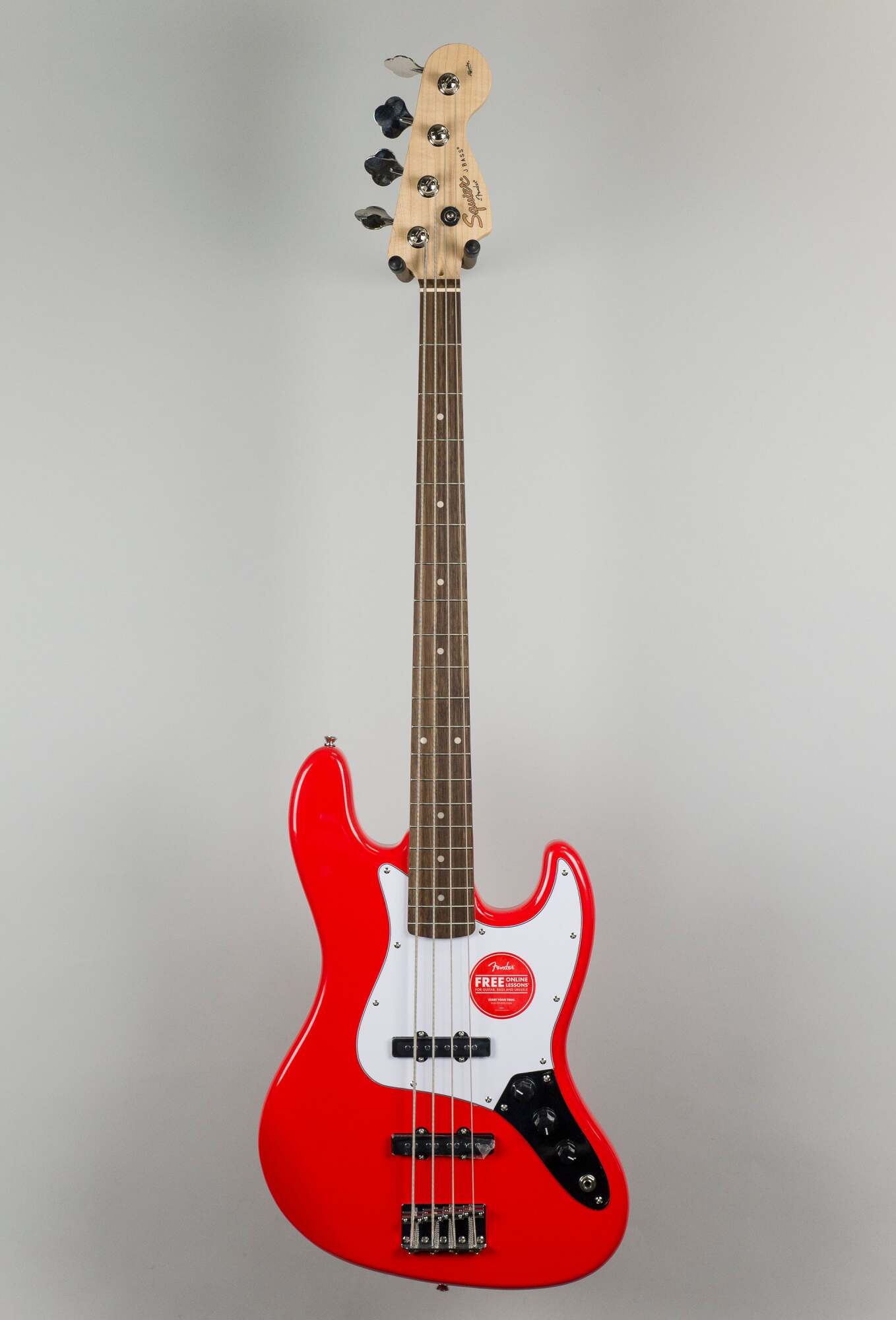 Squier Affinity Series Jazz Bass Guitar in Race Red