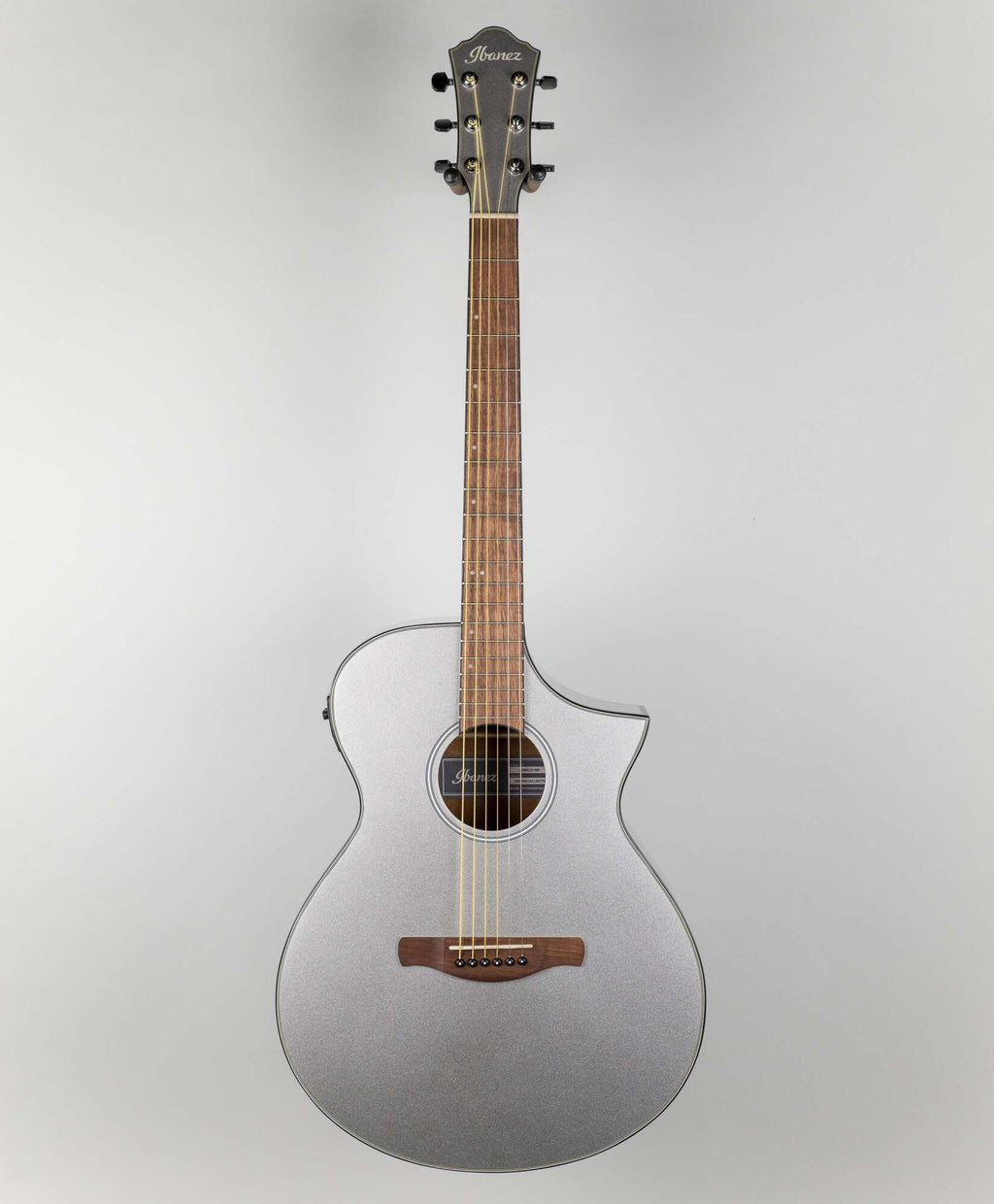 Ibanez AEWC10-SM Acoustic Guitar in Silver Metallic High Gloss