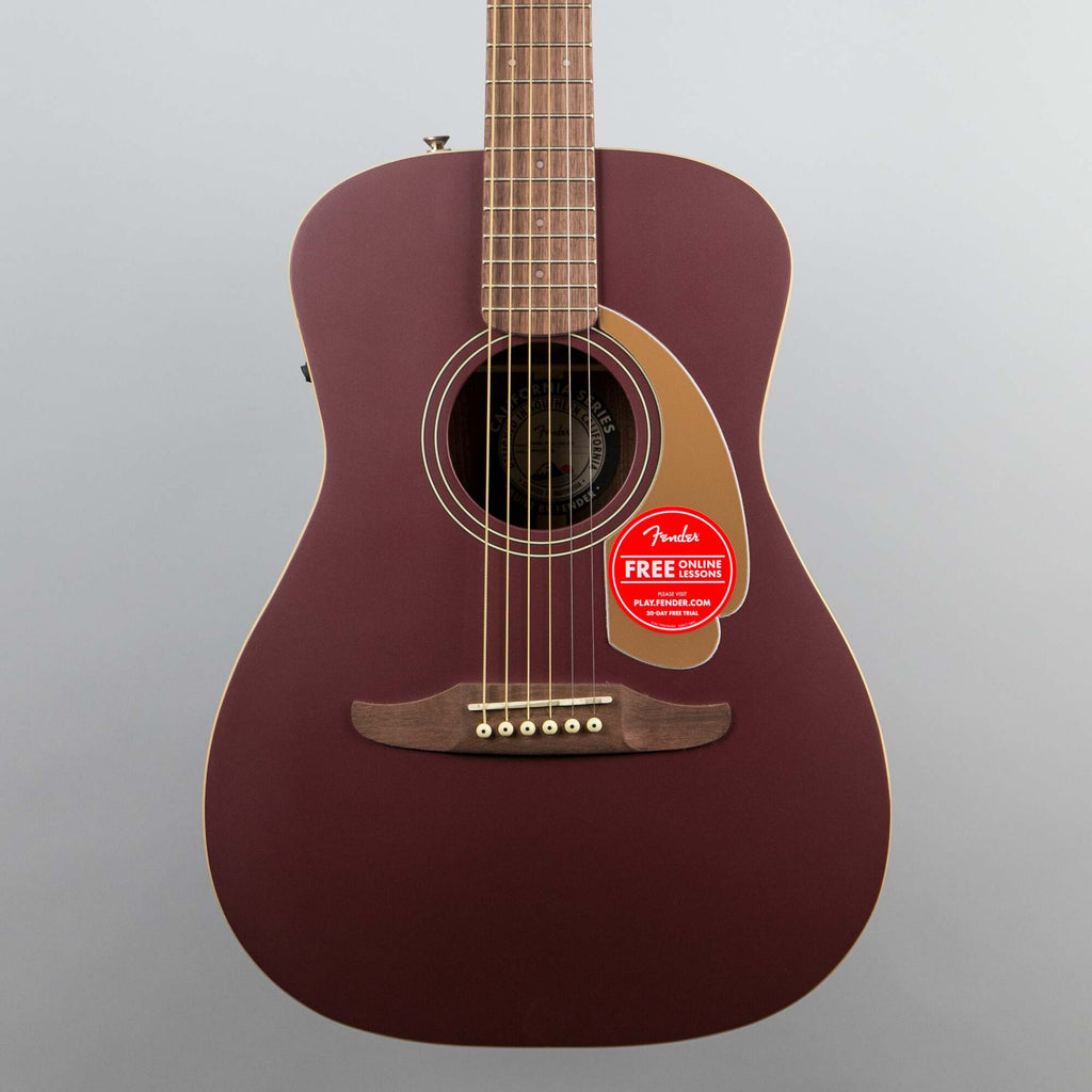 Fender Malibu Player Acoustic/Electric Guitar in Burgundy Satin