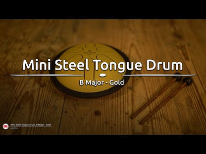 Meinl Sonic Energy MSTD3G 6" Mini Steel Tongue Drum, B Major, Gold