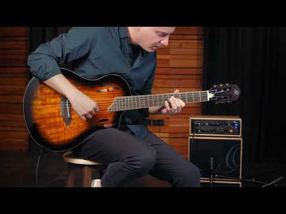 Ortega TourPlayer Deluxe Nylon String Guitar, Acacia Burst Top