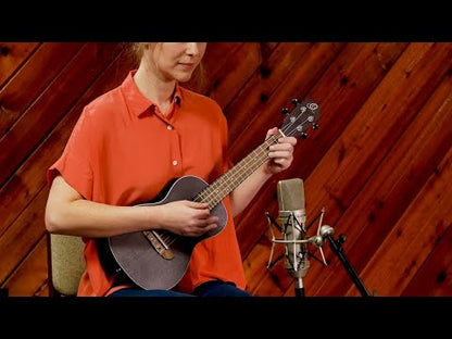 Ortega Earth Series Concert Ukulele, Okoume Coal Black