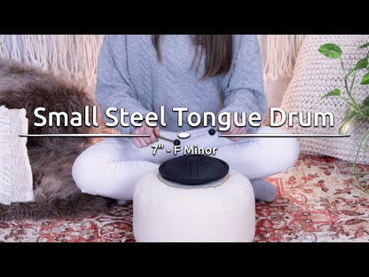 Meinl Sonic Energy SSTD1BK 7" Small Steel Tongue Drum, F Minor, Black