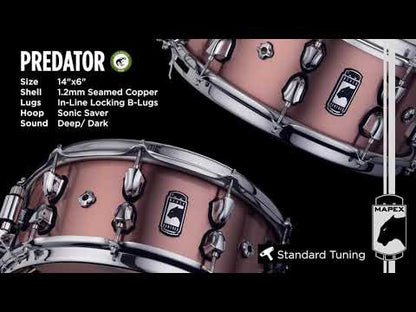 Mapex Black Panther Predator 14" x 6" Copper Snare Drum