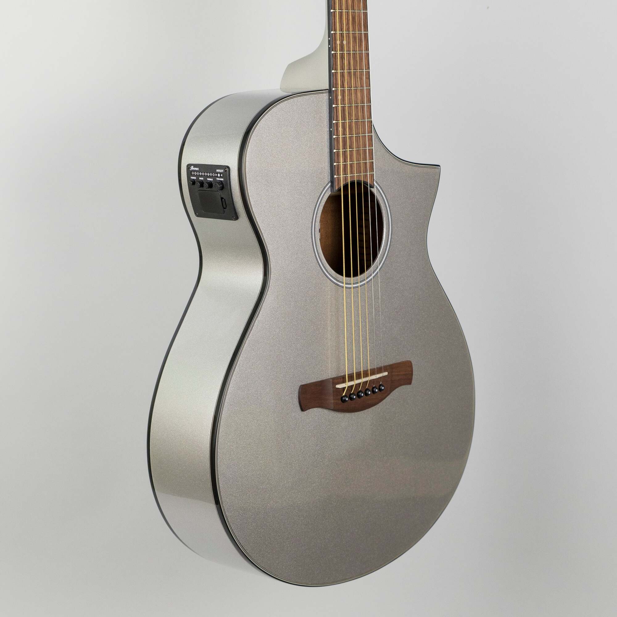 Ibanez AEWC10-SM Acoustic Guitar in Silver Metallic High Gloss