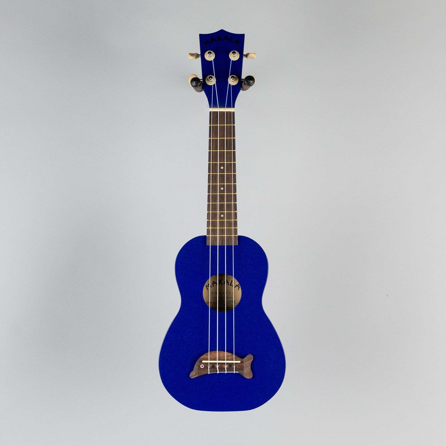 Kala Makala Soprano Dolphin Ukulele, Metallic Blue