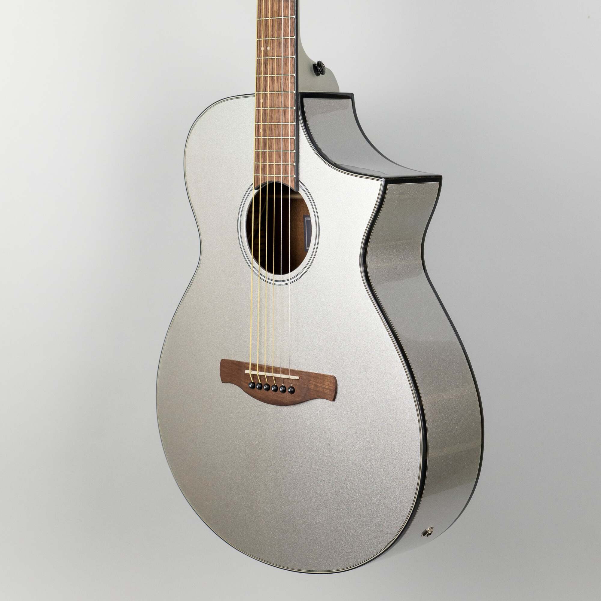 Ibanez AEWC10-SM Acoustic Guitar in Silver Metallic High Gloss
