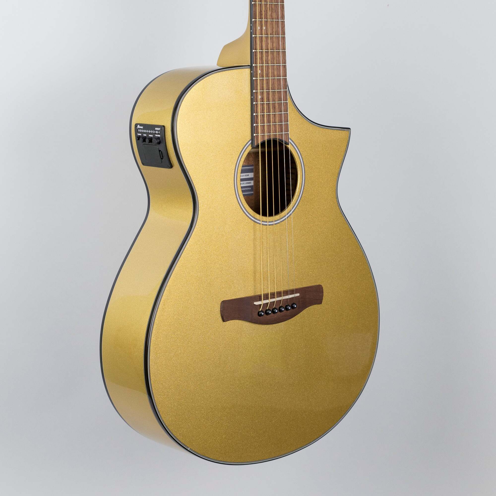 Ibanez AEWC10-DGM Acoustic Guitar in Dark Gold Metallic High Gloss