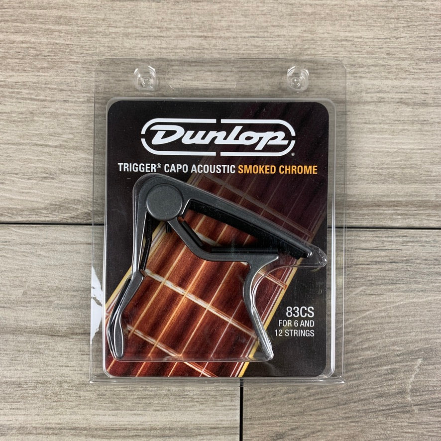 Dunlop 83CS Curved Acoustic Trigger Capo, Smoked Chrome