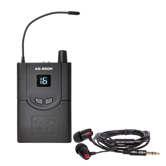 Galaxy Audio AS-950R Wireless Body Pack Receiver w/Earbuds