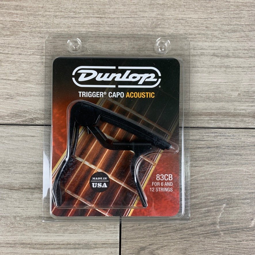Dunlop 83CB Curved Acoustic Trigger Capo, Black