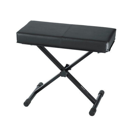 Gator Standard Keyboard Bench with Adjustable Deluxe Seat, Black