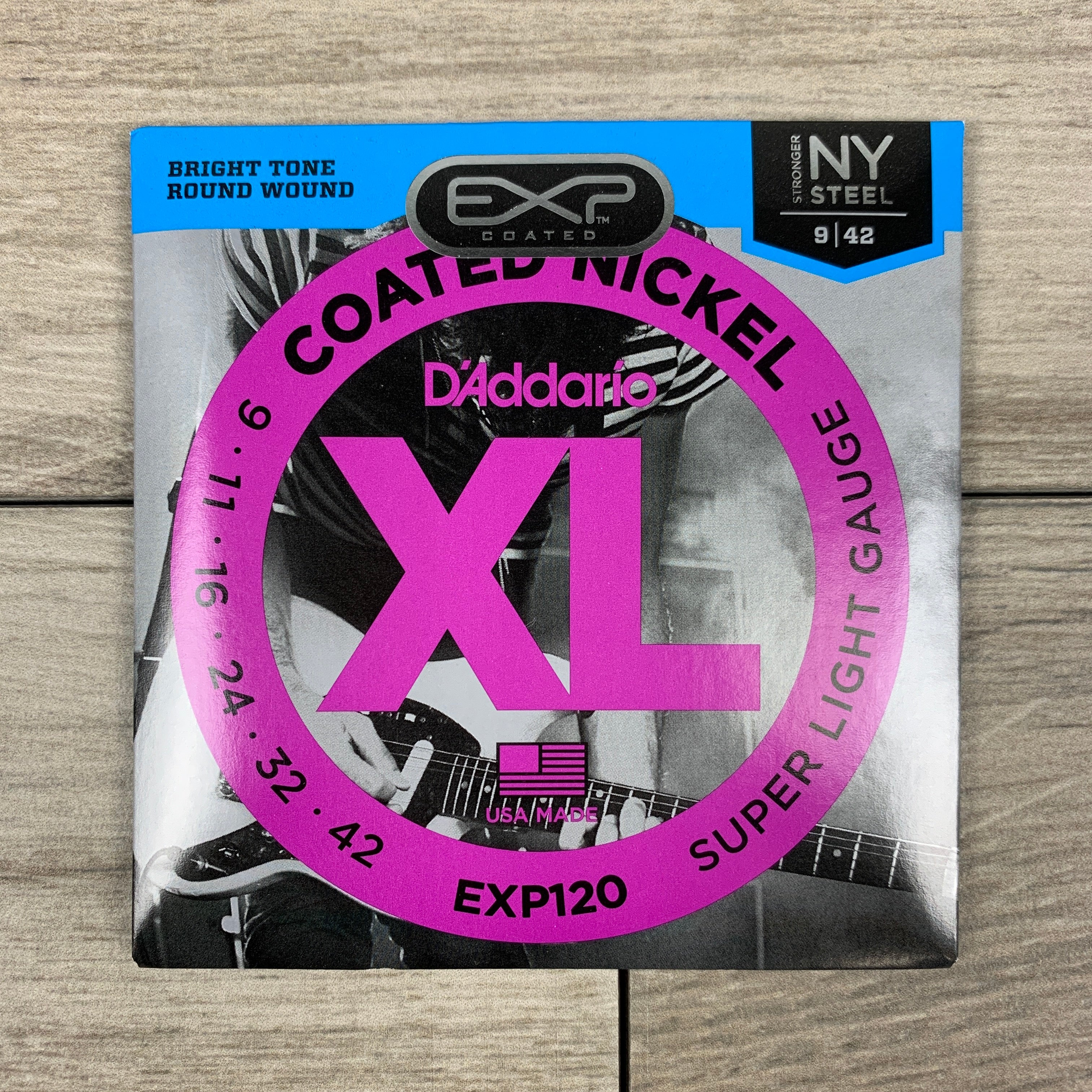 D Addario EXP120 Coated Nickel Electric Guitar Strings 09 42