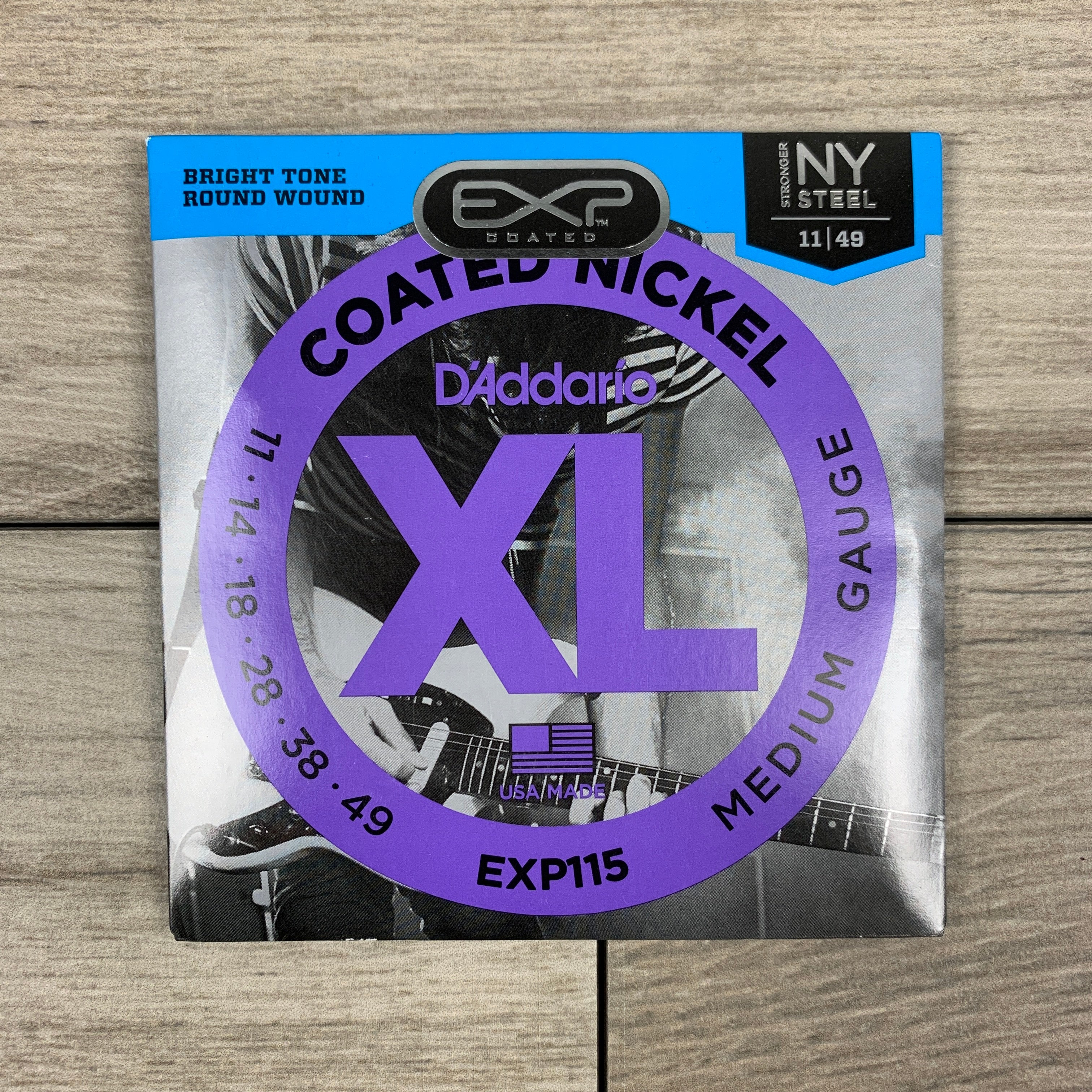 D Addario EXP115 Coated Nickel Electric Guitar Strings 11 49