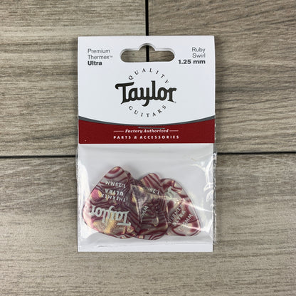 Taylor Premium 351 Thermex Ultra Picks, Ruby Swirl, 6-Pack, 1.25mm