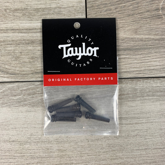 Taylor Ebony Bridge Pins, 6-Pack