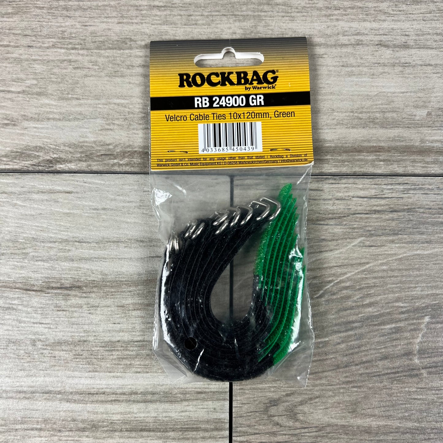 RockBoard Cable Ties, 10 Pieces, Extra-Small, Green