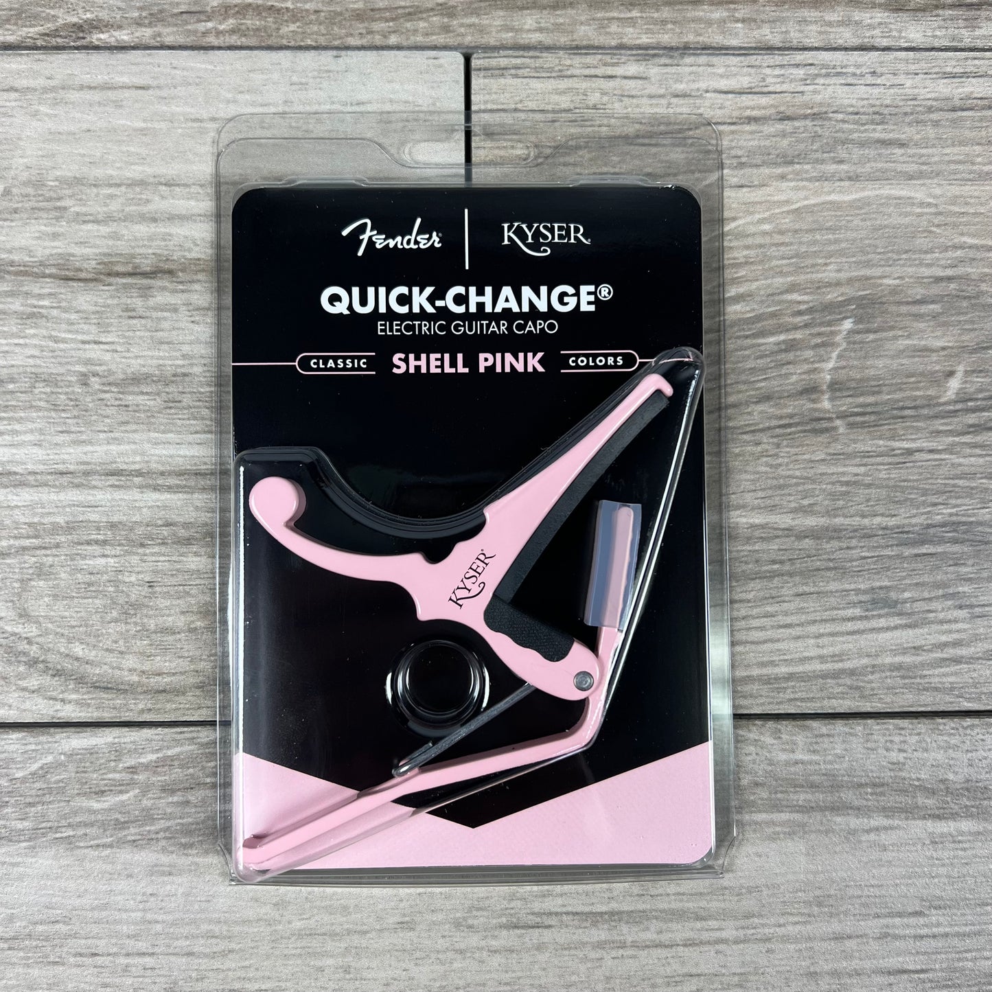 Kyser x Fender Quick-Change Electric Guitar Capo, Shell Pink