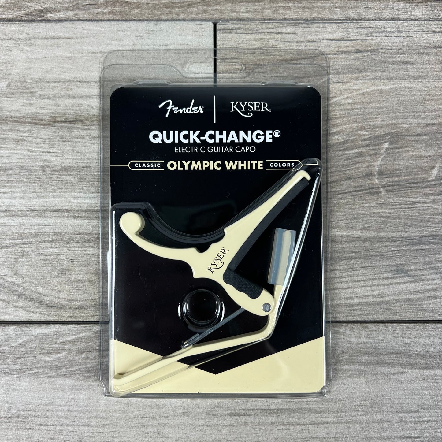 Kyser x Fender Quick-Change Electric Guitar Capo, Olympic White