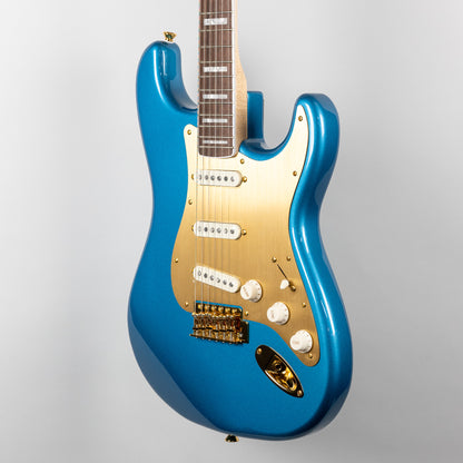 Squier 40th Anniversary Stratocaster, Gold Edition in Lake Placid Blue
