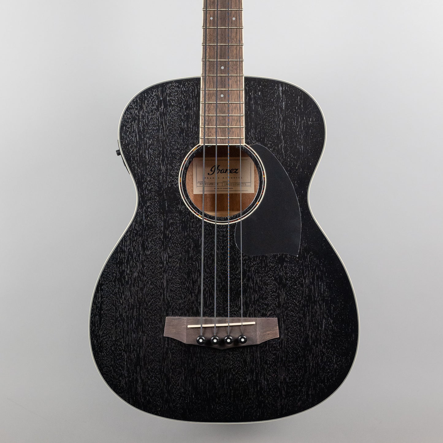 Ibanez PCBE14MH-WK 4-String Acoustic Bass in Weathered Black Open Pore