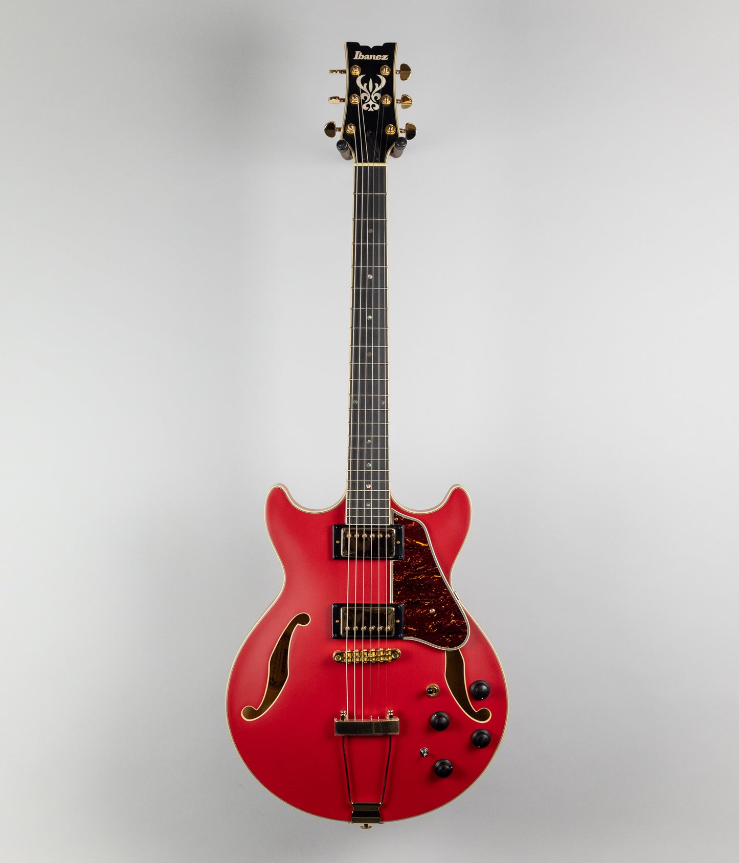 Ibanez AMH90-CRF Semi-Hollow Body Guitar in Cherry Red Flat