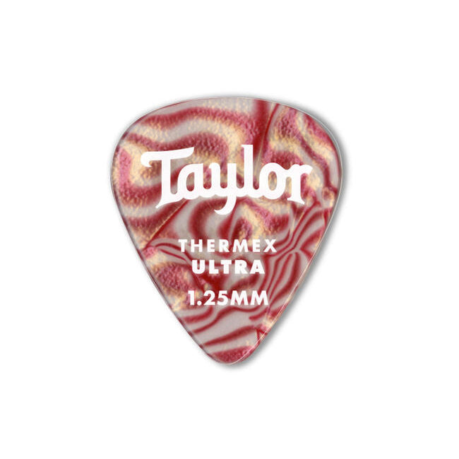 Taylor Premium 351 Thermex Ultra Picks, Ruby Swirl, 6-Pack, 1.25mm