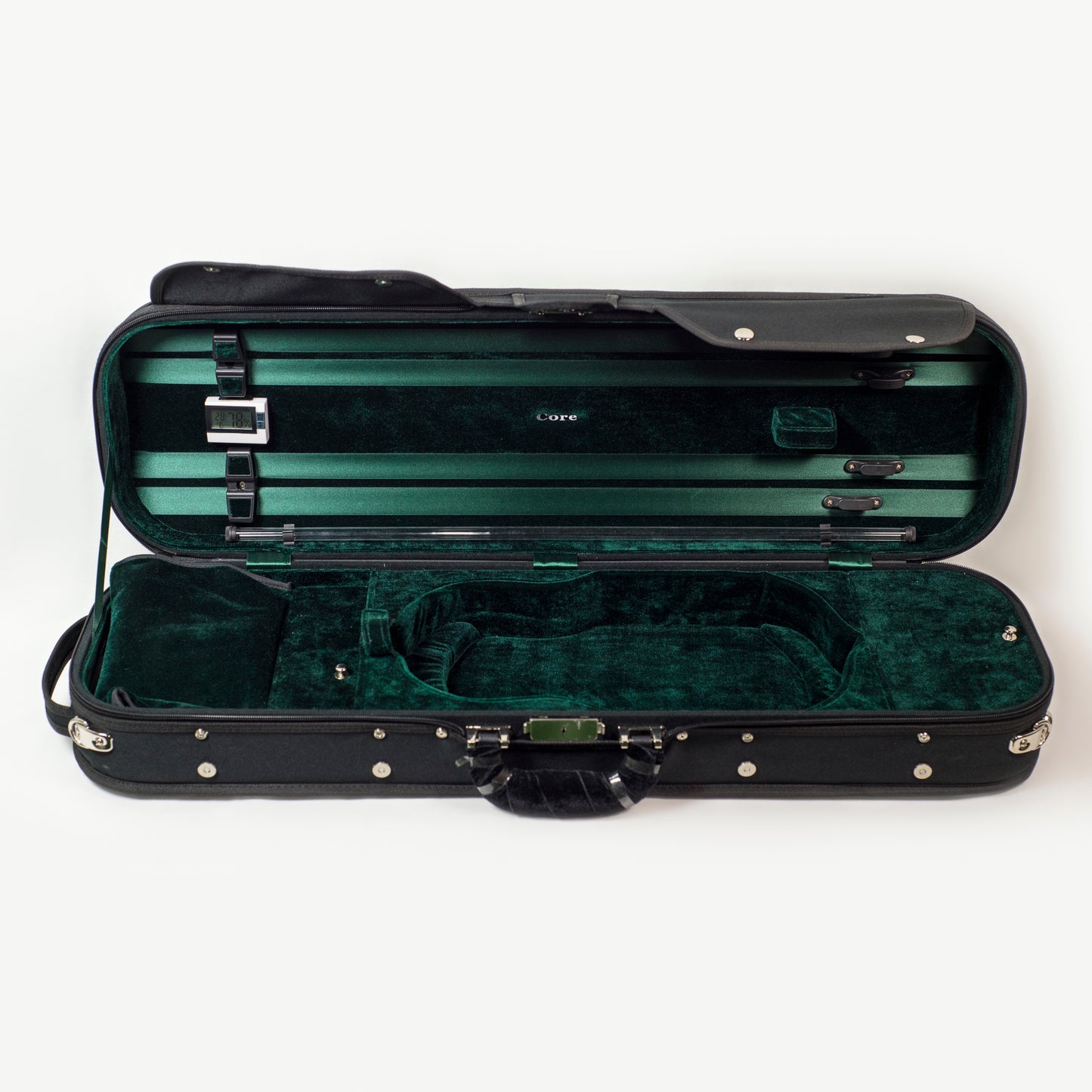 Howard Core CC500 4/4 Violin Case, Black with Green Interior
