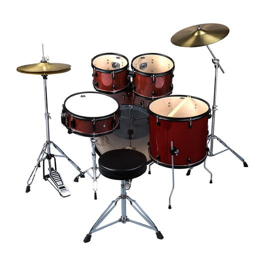 ddrum D2 Player 5 Piece Drum Set, with Cymbals, in Red Pinstripe