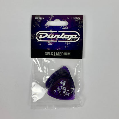 Dunlop 486PMD Gels Purple Medium Picks, 12 Pack