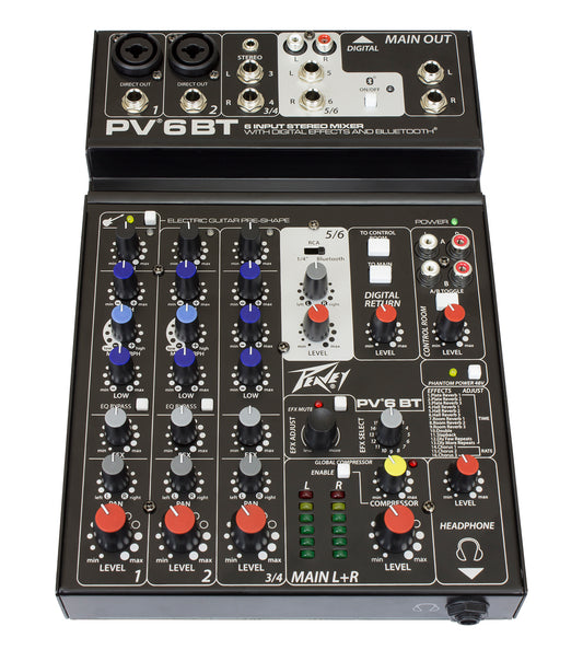 Peavey PV 6 Mixer With Bluetooth