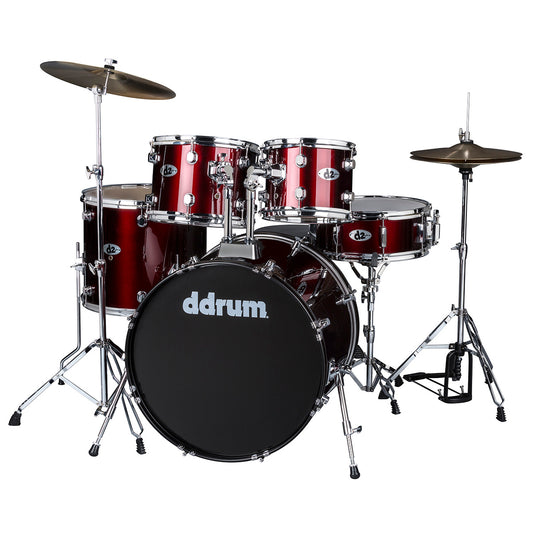 ddrum D2 Series 5-Piece Drum Set w/Cymbals in Blood Red
