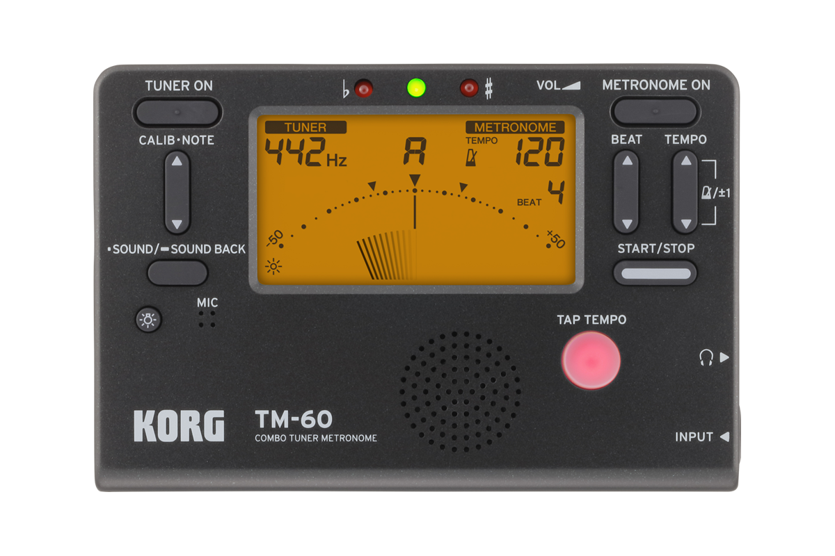 Korg TM-60 Combo Tuner/Metronome, Black