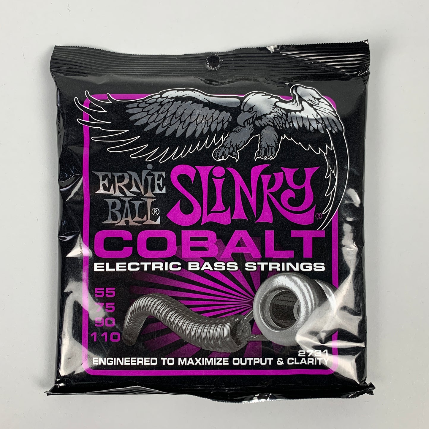 Ernie Ball Power Slinky Cobalt Bass Strings, 55-110