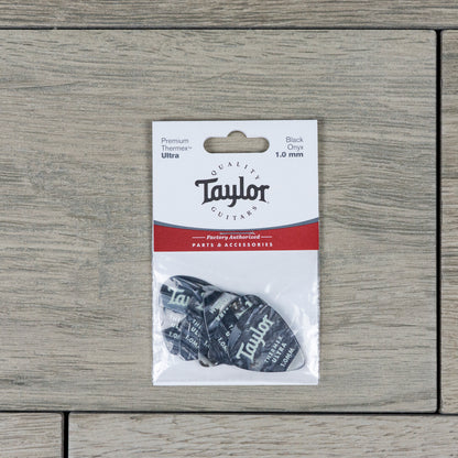 Taylor Premium 351 Thermex Ultra Picks, Black Onyx, 6-Pack, 1.0 mm