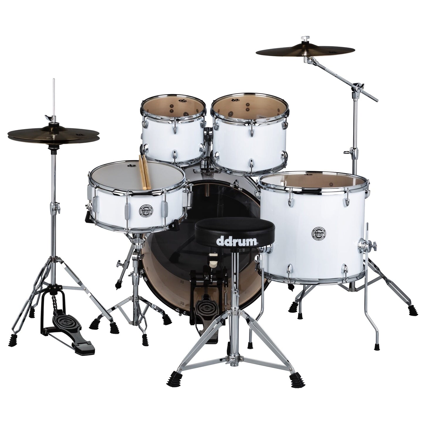 ddrum D2 522 5-Piece Complete Drum Set in Gloss White